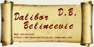 Dalibor Belinčević vizit kartica